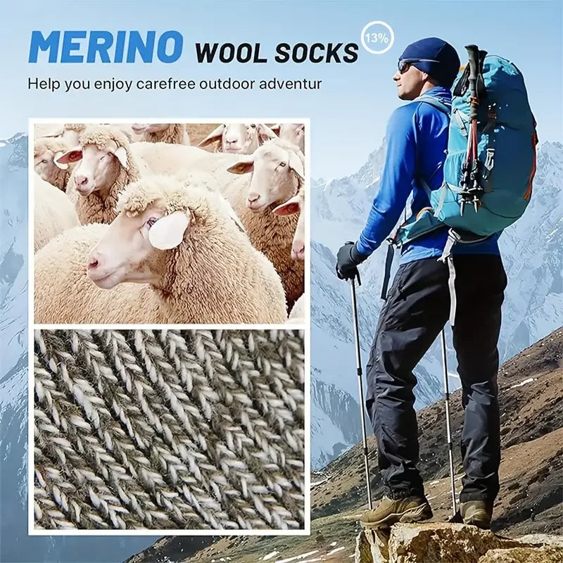 BowLift | Extra Warm Merino Wool Socks For Hiking Unisex 38-46