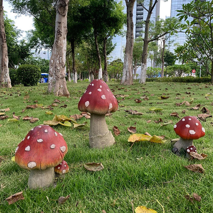 Outdoor Fairy Mushroom Resin Garden Decor | Bowlift