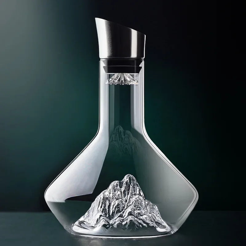 BowLift | 1500ml Iceberg Decanter Creative lead-free crystal material luxury high-quality home red wine wine distributor decanter wine jug