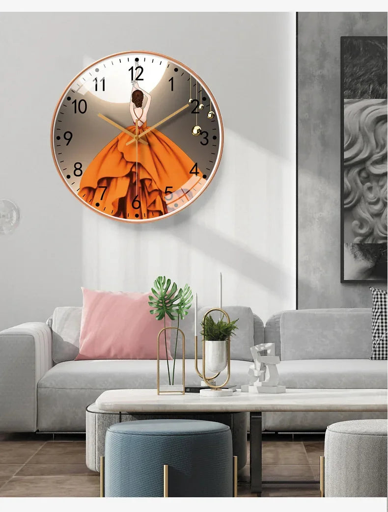 BowLift | Modern wall clock elegance in the bedroom