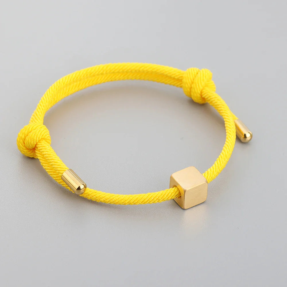 BowLift | Adjustable Couples Box Letter Initial Bracelets