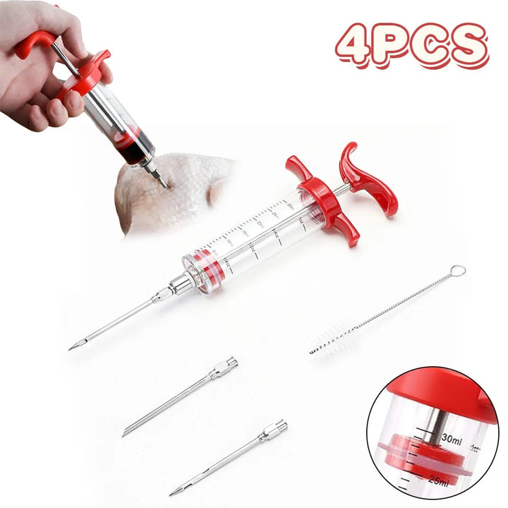 BowLift | FLAVORYX Marinade Injector | Meat Injector for BBQ & Roasting | With Stainless Steel Needles for Liquid & Spice Marinades | 60 ml Volume