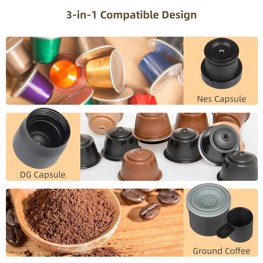 BowLift | Portable Coffee Machine Espresso Machine Hand Press Capsule Ground Coffee Brewer Portable for Travel and Picnic, BioloMix