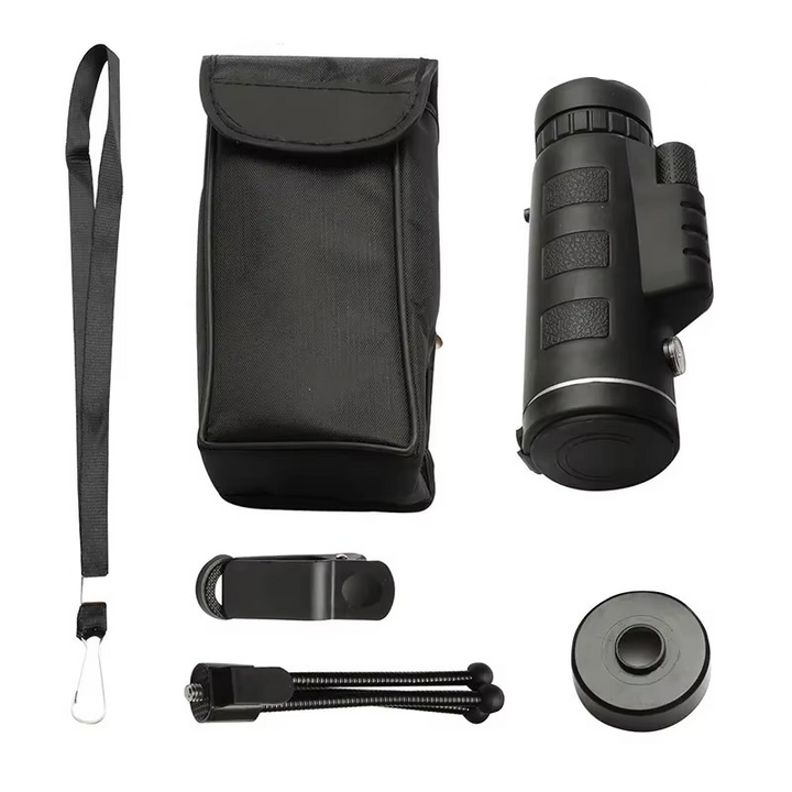 BowLift | 40x60 HD Monocular Telescope with Smartphone Holder and Tripod for Outdoor and Camping