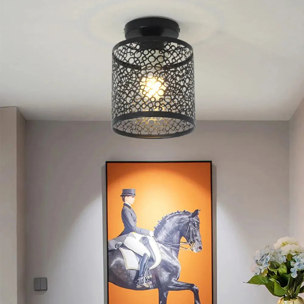 Industrial Loft Lamp with Open Frame in Vintage Style Bowlift