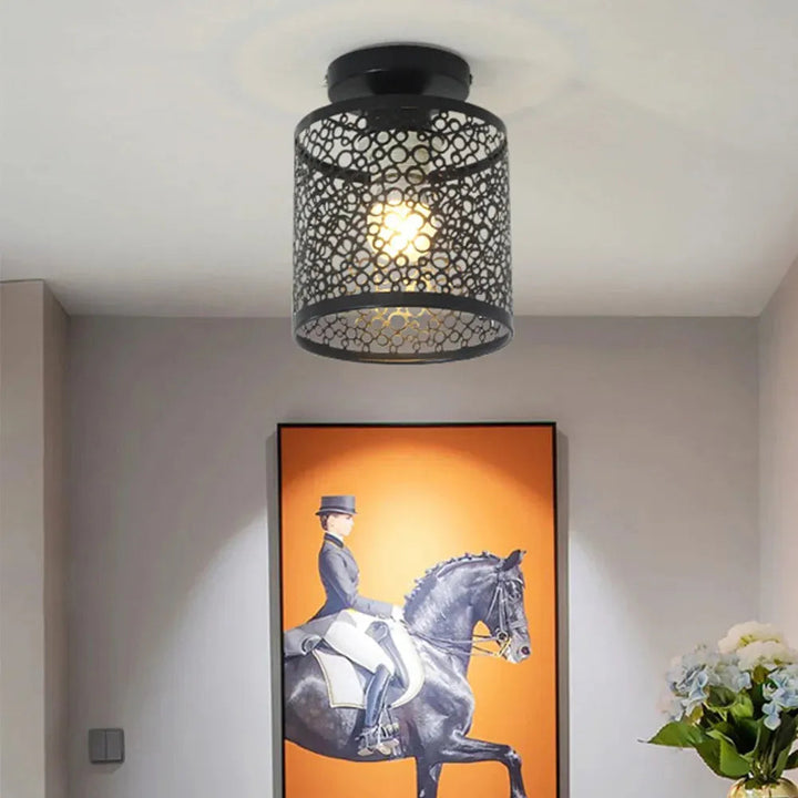 Industrial Loft Lamp with Open Frame in Vintage Style Bowlift