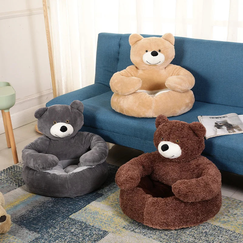 BowLift | CuddleCub - Winter plush dog bed in bear shape