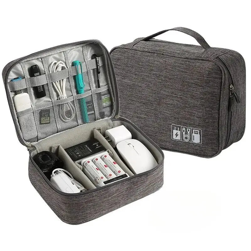BowLift | ORGAZIP Tech Organizer | Large Cable Bag for Travel | Waterproof & Multifunctional | For Power Banks, Cables & Accessories