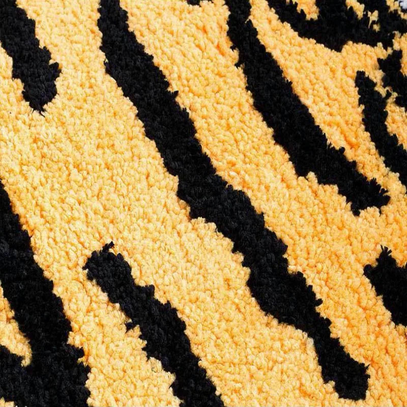 Cartoon Tiger Flocking Foot Mat | Bowlift