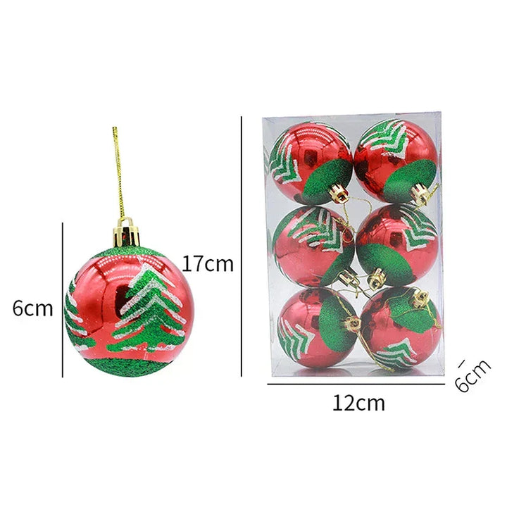 Elegant Snowflake Christmas Baubles Set – High-quality Christmas ornaments in red, white and gold, perfect for festive tree decoration at Christmas | Bowlift
