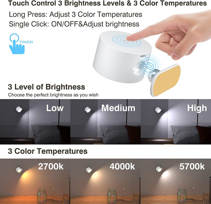 BowLift | Eco Glow Rechargeable Wall Lamp