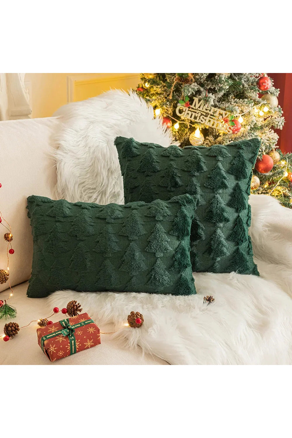 Plush Christmas pillowcase | Bowlift