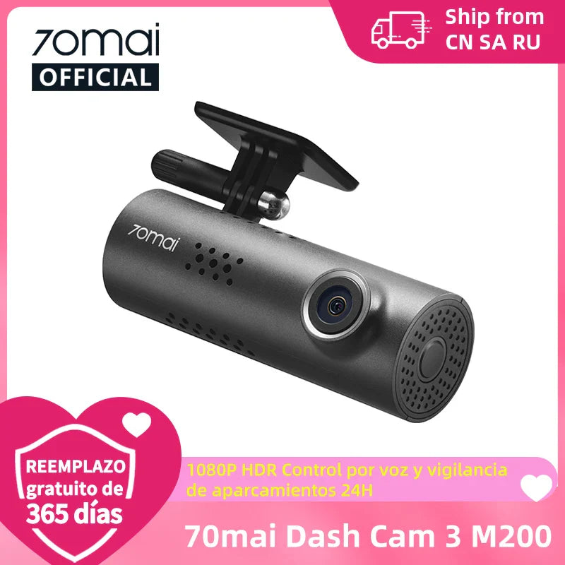 BowLift | Driveova M200 Dashcam | Full HD & Night Vision | Voice Control & App | 130° Wide Angle