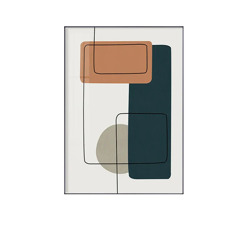 Modern Abstract Earthy Tones Geometric Wall Art Fine Art Canvas Prints Pictures For Living Room Dining Room Contemporary Home Decor | Bowlift
