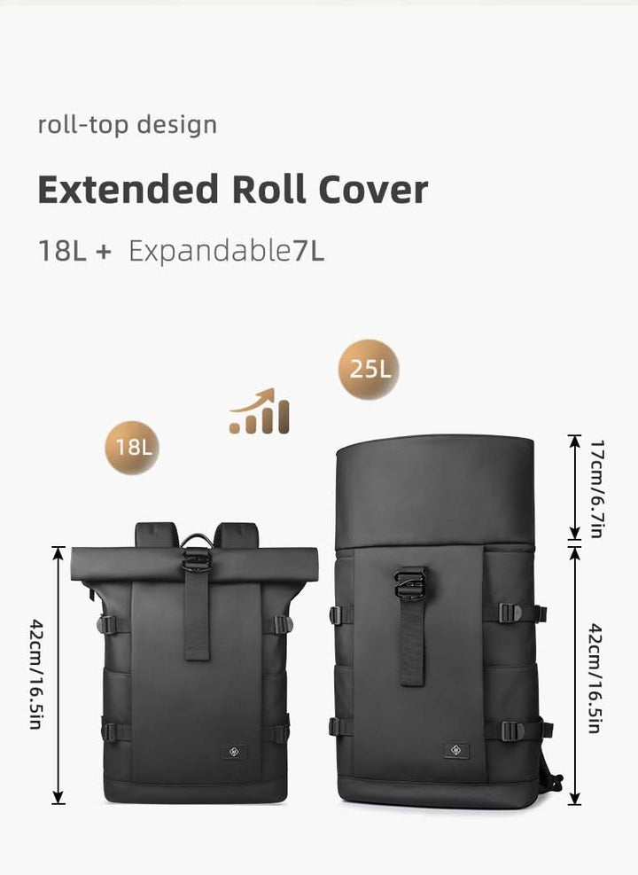 BowLift | Expandable outdoor backpack with large volume & laptop compartment