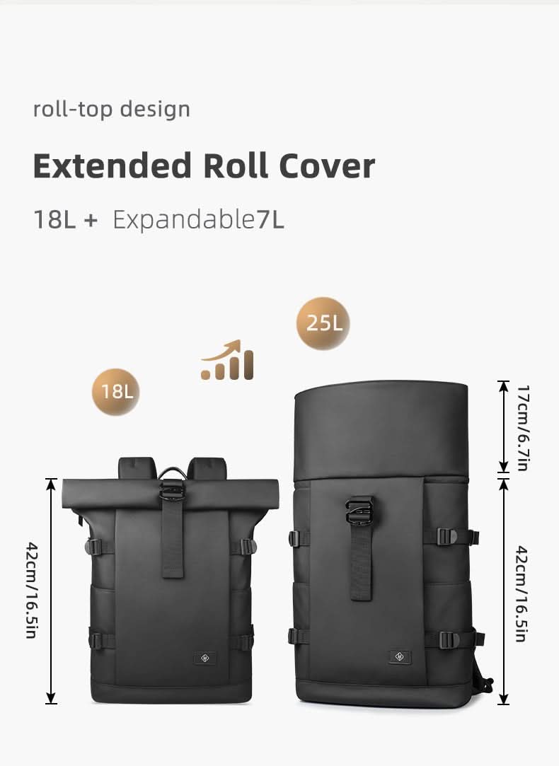 BowLift | Expandable outdoor backpack with large volume & laptop compartment