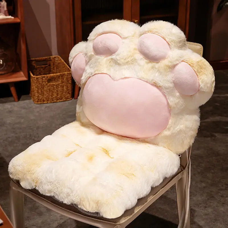 Cozy Cat Paw Plush Seat Pillow | Bowlift