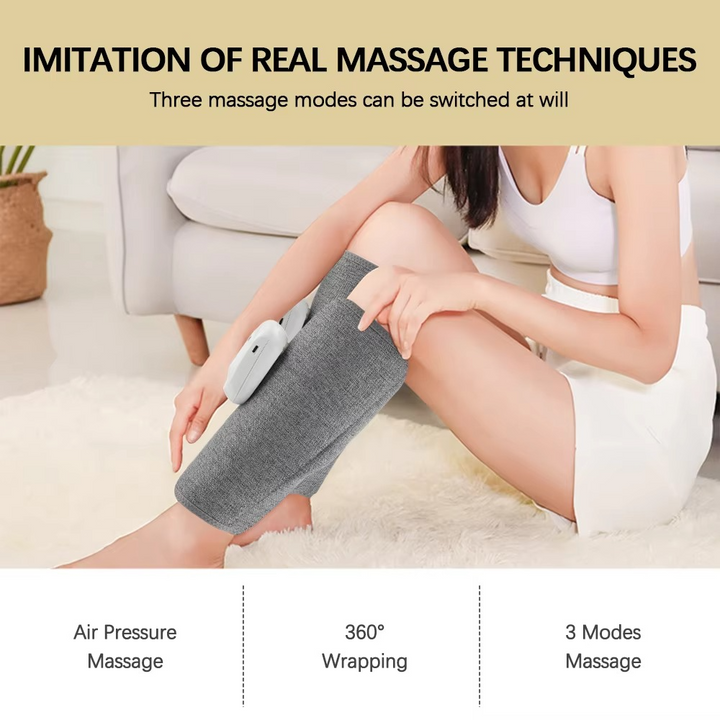 BowLift | Wireless Rechargeable Electric Leg Massager with Air Compression for Calf Relaxation and Muscle Recovery