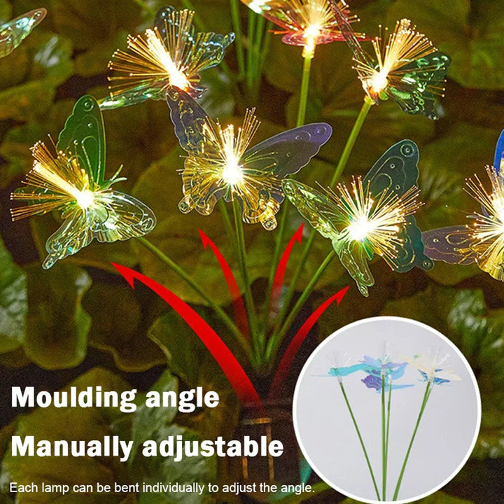 BowLift | SolaraGlow Butterfly Light | Solar Powered & Color Changing | Weatherproof | 72 cm Height