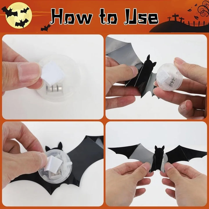 BowLift | Luminous LED Bat Wall Stickers 24PCS