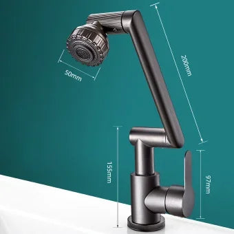 BowLift | Spray water protected mechanical universal swivel arm faucet