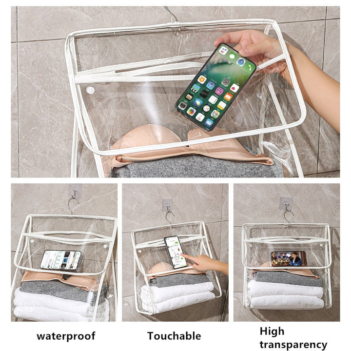 BowLift | Waterproof Transparent Hanging Bathroom Organizer Bag