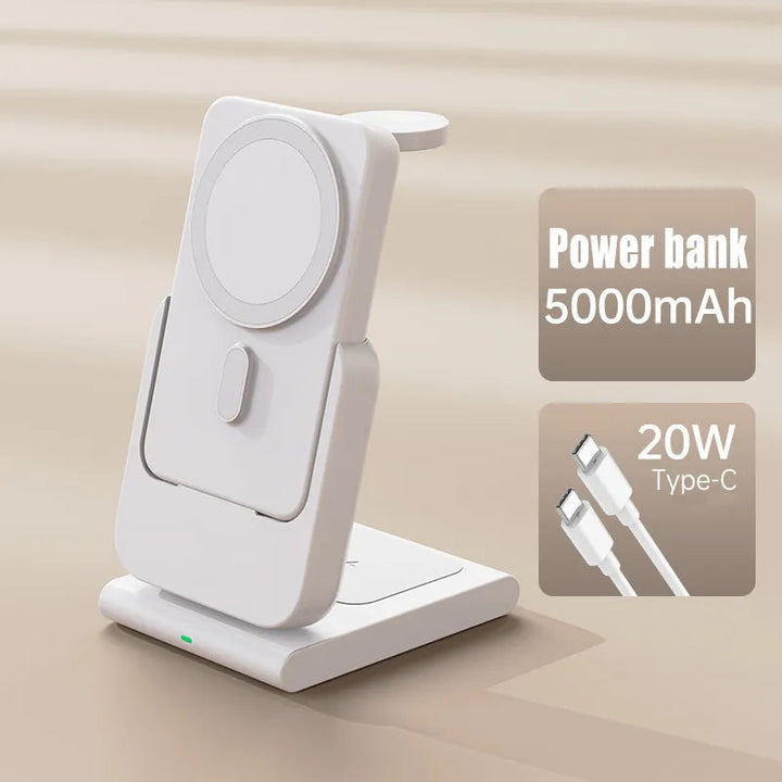 BowLift | 3in1 Magnetic Fast Charging Magsafe Power Bank Station