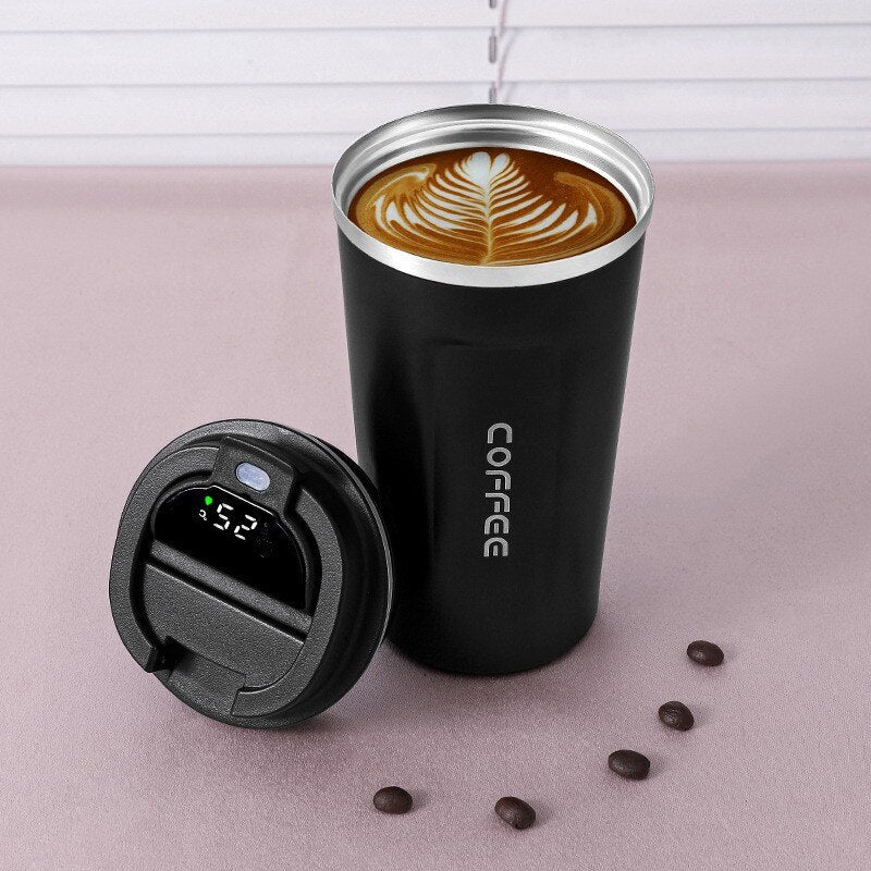 LED Temperature Display Smart Thermos Coffee Mug | Bowlift