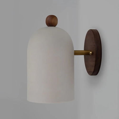BowLift | Walnut Wall Lamp in Wabi-Sabi Style for Cozy Interior