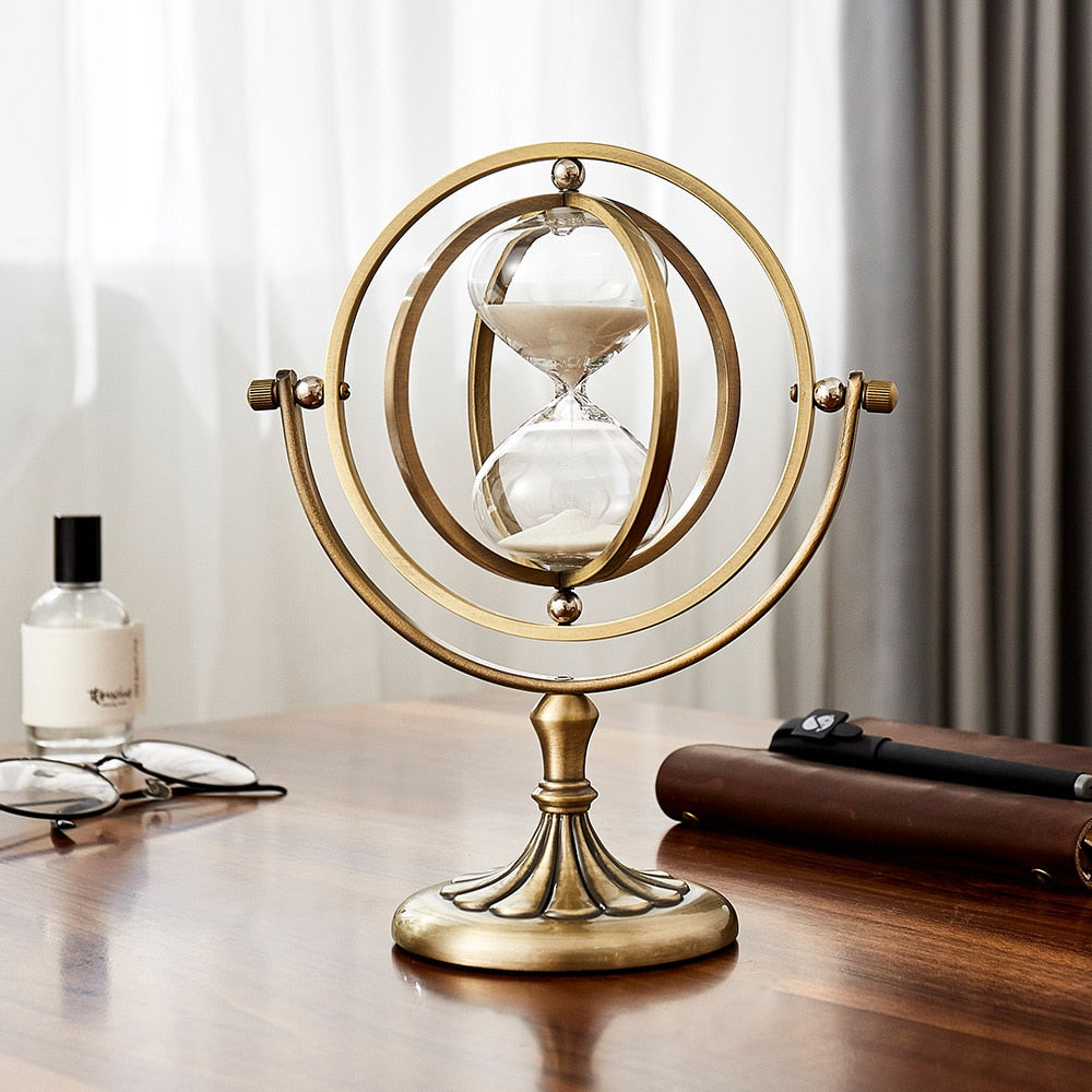 Time Charmer Metal Hourglass Decor | Bowlift