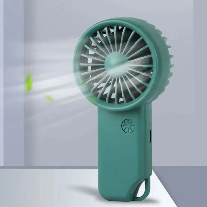 BowLift | Brisola Mini Handheld Fan with USB Charging | 3 Speed Settings & LED Display | Portable Battery Fan for Office, Travel & Sports