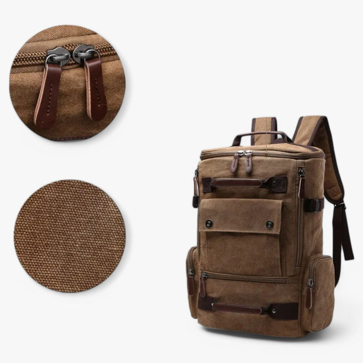BowLift | Vintage Canvas Backpack – Stylish & Functional with Laptop Compartment for Everyday & Adventure