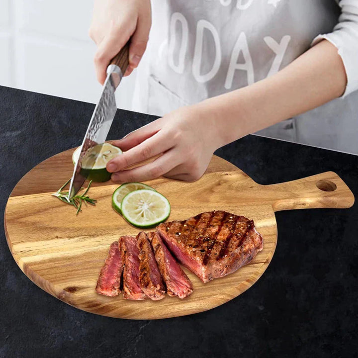 WoodStyle Acacia – Houten Pizza- en Serveerplank Bowlift