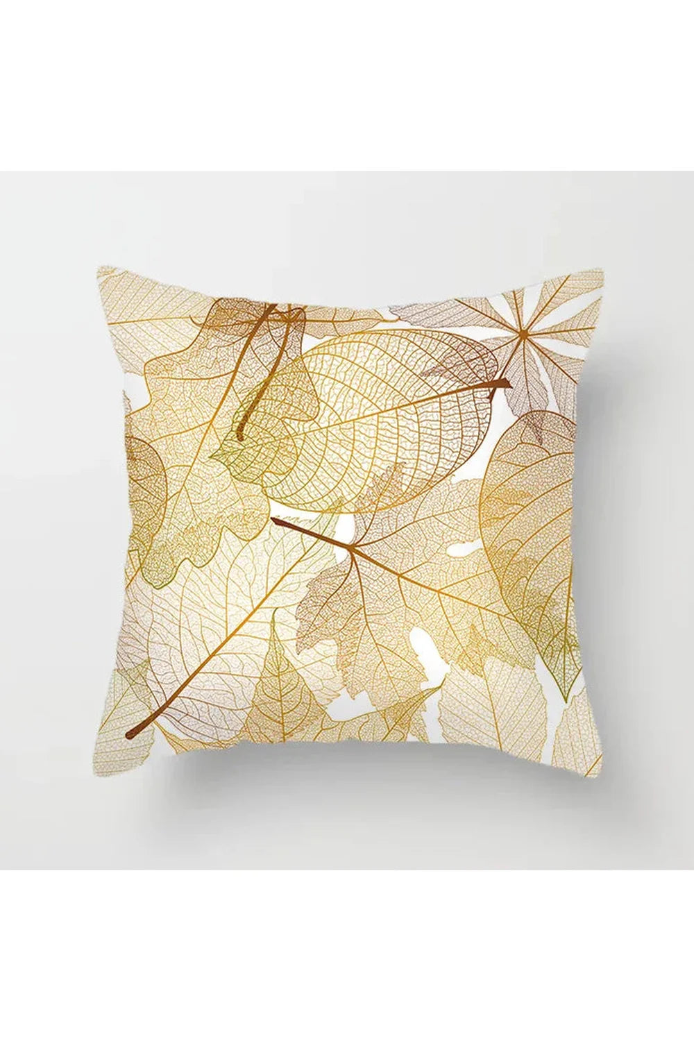 Yellow Leaf Polyester Pillowcase | Bowlift