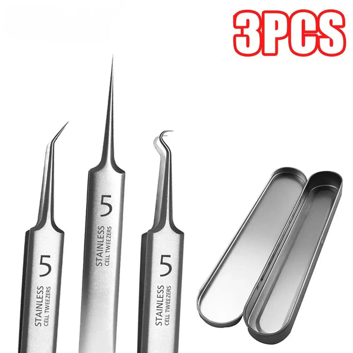 BowLift | Stainless Steel Blackhead Remover Tool - 3Pcs Set