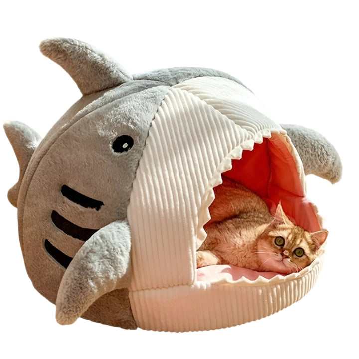 BowLift | SoftBloom Shark Cat Bed – Cozy Hideaway for Indoor