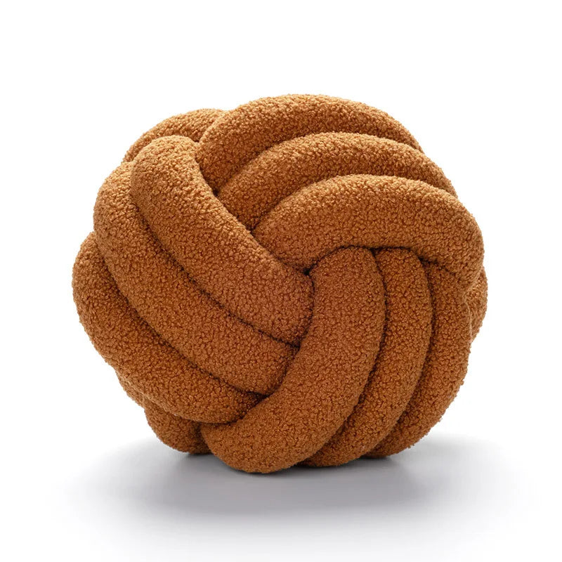 BowLift | Throw Pillow - Cozy - Hand-Knotted Ball - Sheepskin