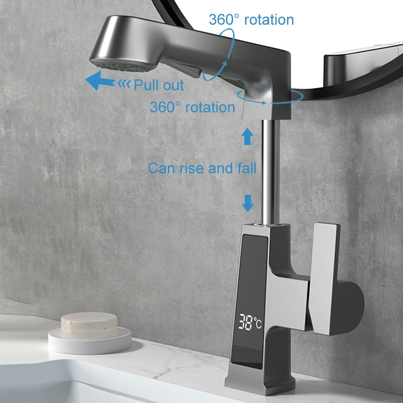 BowLift | Elegant Temperature Display Smart Faucet