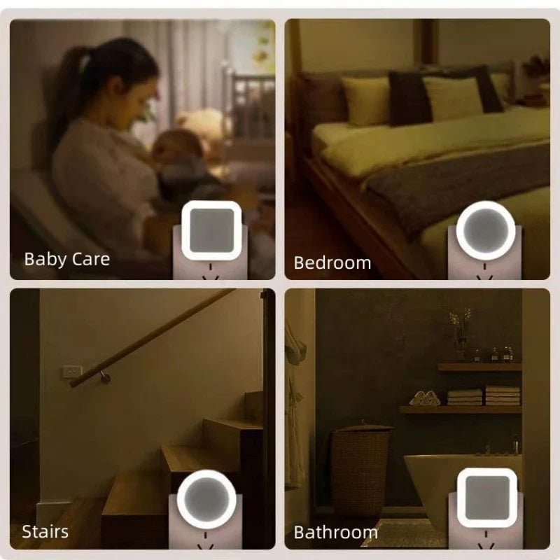 BowLift | Nuvilux LED night light with twilight sensor | plug light EU/US | 0.3W | For children's room, hallway, bathroom & bedroom