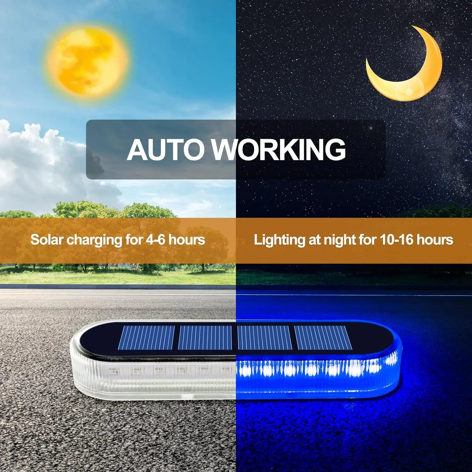 BowLift | Stellora Solar Light | 360° LED Step Lighting | IP68 | Warm/Cool White/Blue | 10h Runtime