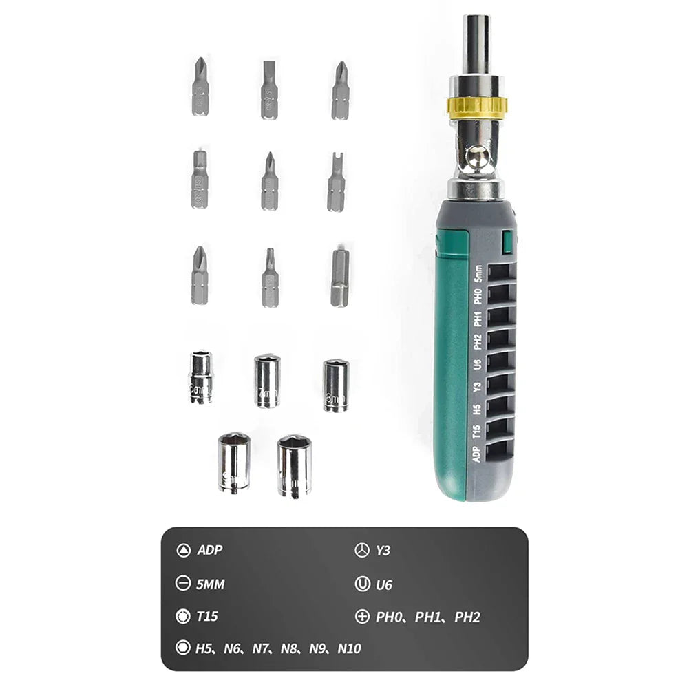 BowLift | 14 In 1 Multi-Angle Ratchet Screwdriver