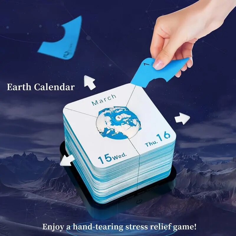 3D Earth Wanderer Calendar Memo Pad | Bowlift