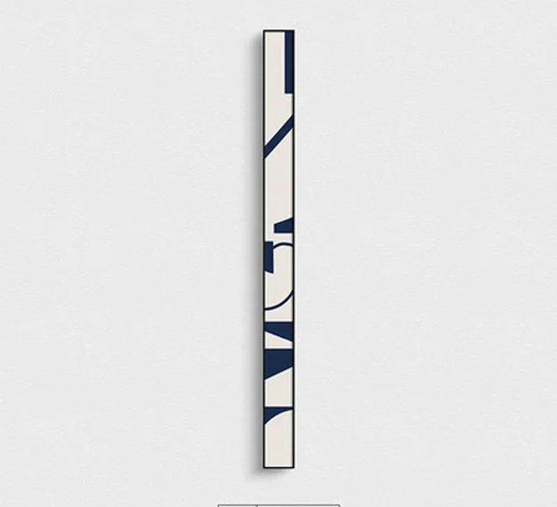 Creative Abstract Blue White Slim Format Wall Art Fine Art Canvas Prints Tall Narrow Wide Format Pictures For Living Room Foyer Stairway Wall Decor | Bowlift