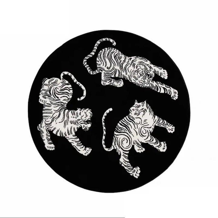 Ink Brush Tiger Rug | Bowlift