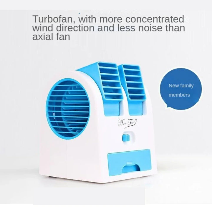 Dual-Outlet Turbo Cooling Desk Humidifier Fan | Bowlift