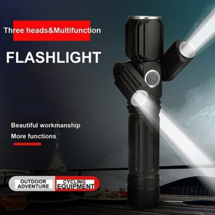 BowLift | Three Head Rechargeable Rotatable Flashlight