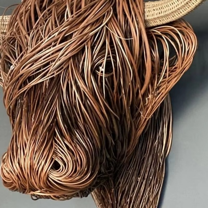 BowLift | Woven Willow Highland Cow Resin Home Décor Figurine