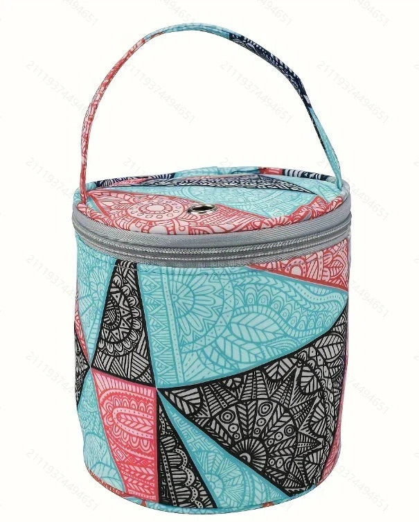 BowLift | Wollina Yarn Bag | Cylindrical Wool Pouch made of Polyester | Compact & Portable | For Crochet & Knitting Accessories