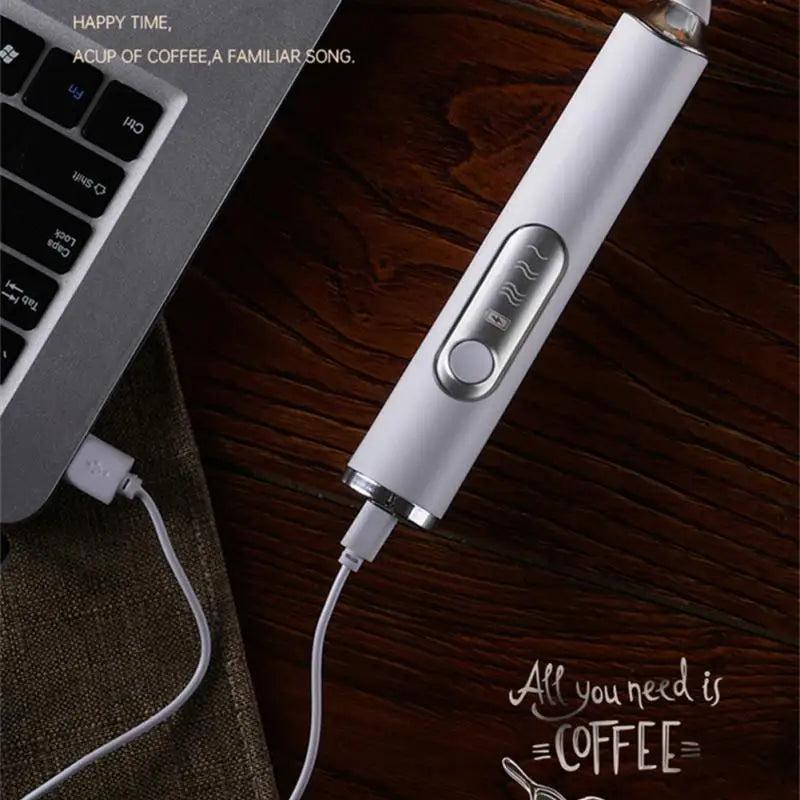 BowLift | CREMIX Electric Milk Frother & Mixer | 3 Speeds | Double Attachment Made of Stainless Steel | USB Charging