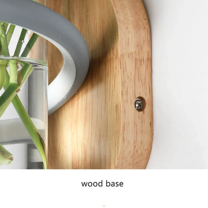 BowLift | Nordic Unique Wooden Outdoor Wall Vase Lamp